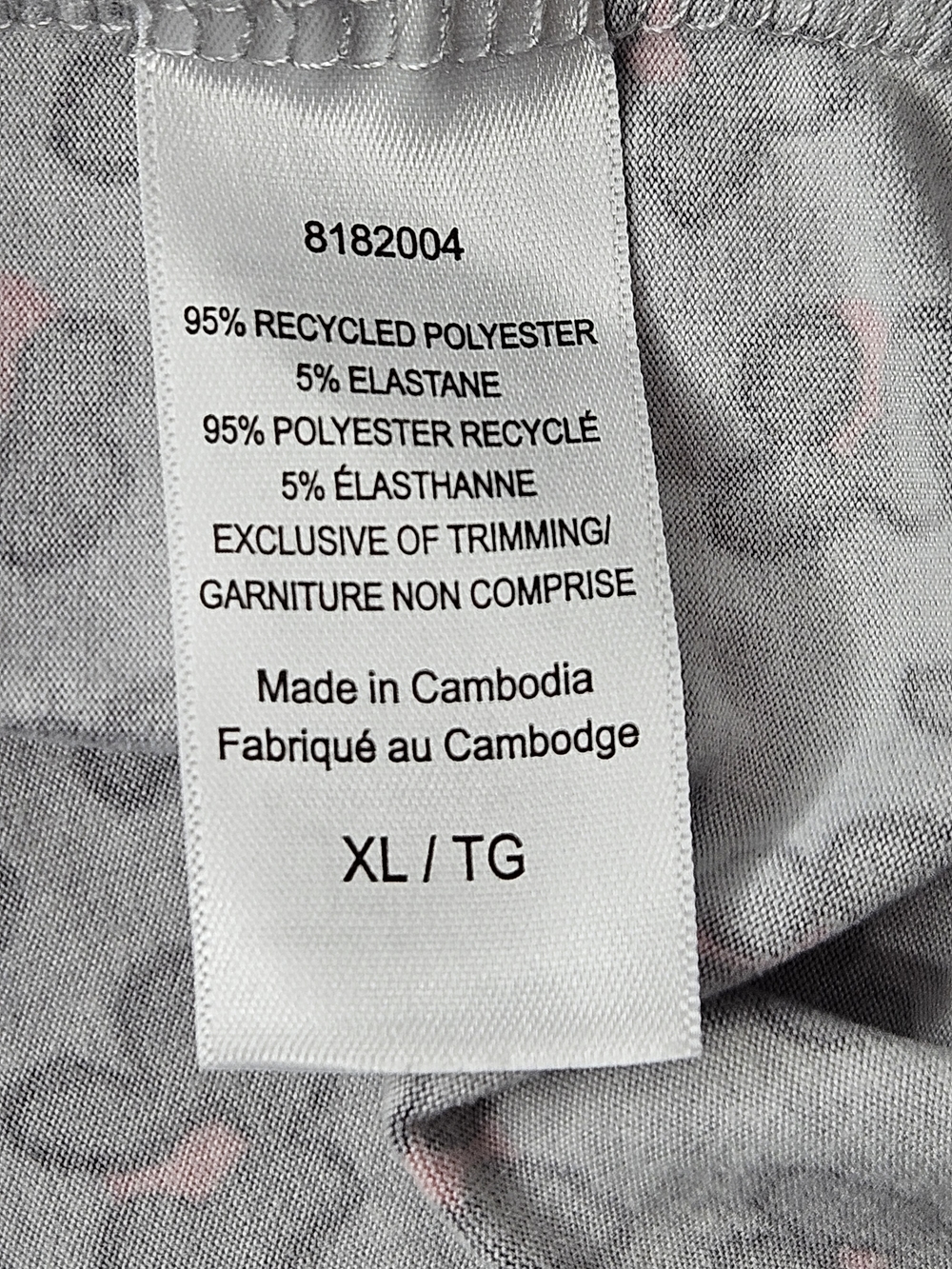 kate spade Gray Floral Print Shorts Pajama Set Pink Accents Summer Pajamas XL - Picture 9 of 16